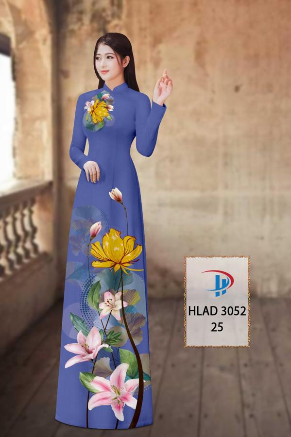 Vải Áo Dài Hoa Ly AD HLAD3052 2